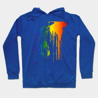 Gay Rainbow Paint Splash Hoodie